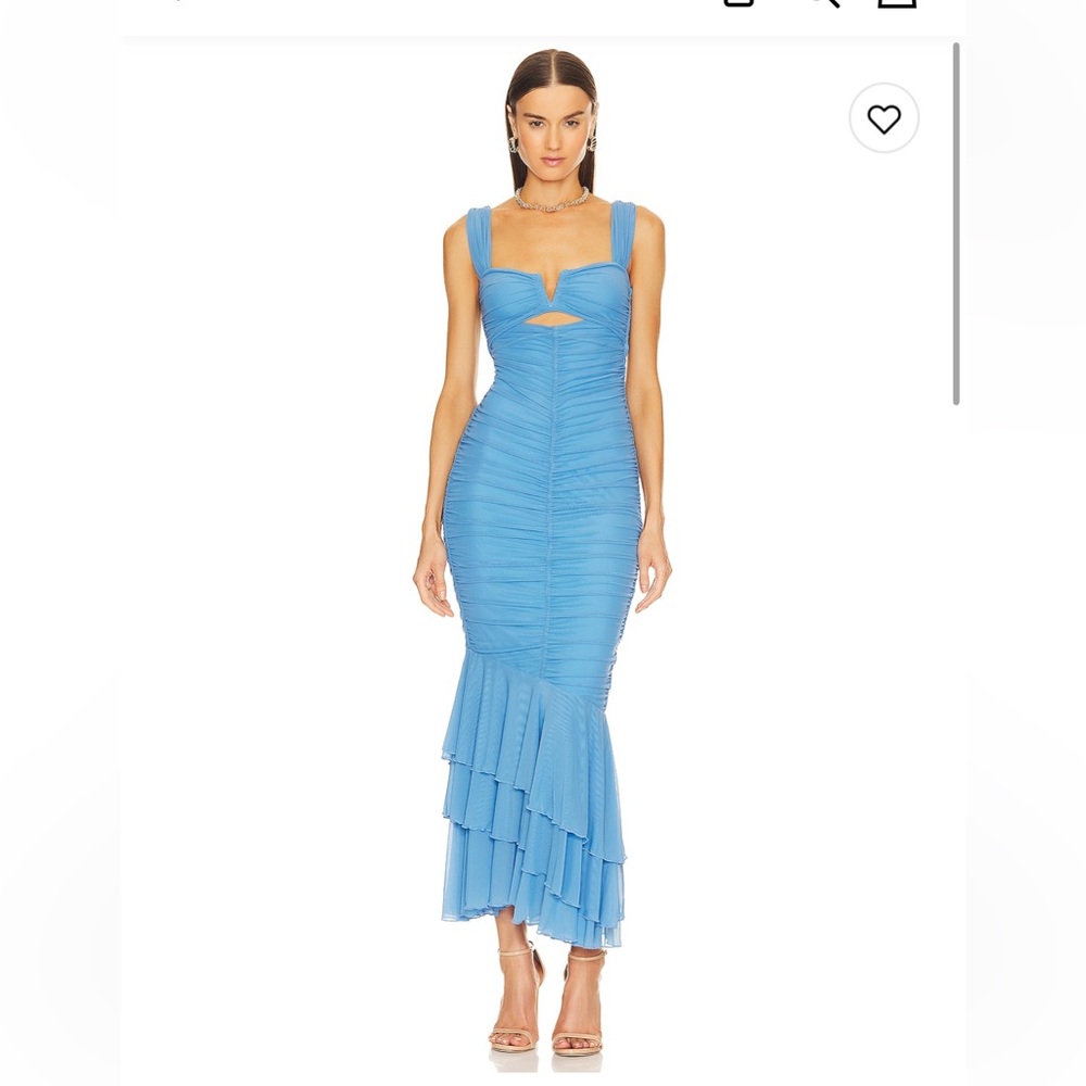 Michael Costello Hilary gown pale blue